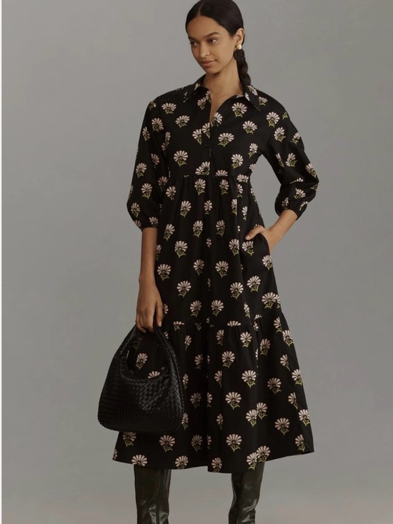 Anthropologie Dresses & Skirts - Maeve Anthropologie Bettina Cotton Maxi Shirtdress